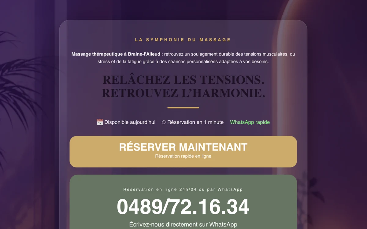 Carte NFC réalisée pour La Symphonie du Massage